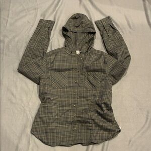 Mountain Hardwear Blue and Red Plaid Shirt